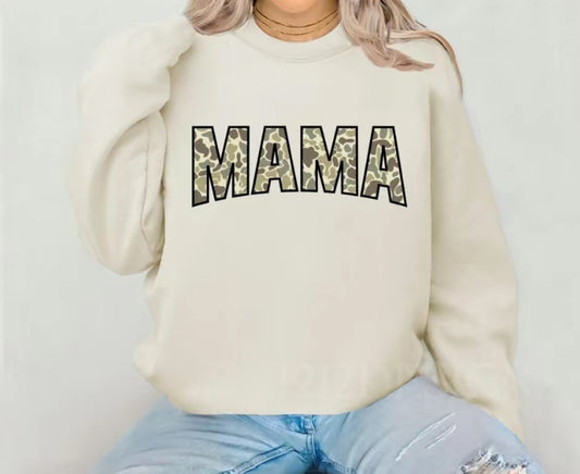 Camo mama crewneck